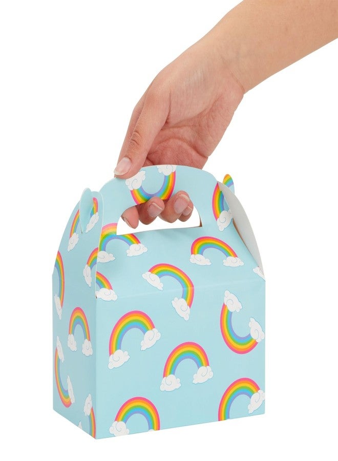 BLUE PANDA Rainbow Gable Party Favor Box Set - Easy Pop-Up Gable Box with Built-In Handle - Party Favor Bags & Gift Bags - Candy & Rainbow Popcorn Holders - 24-Pack, 6.2 x 3.6 x 3.4 in - Image 4